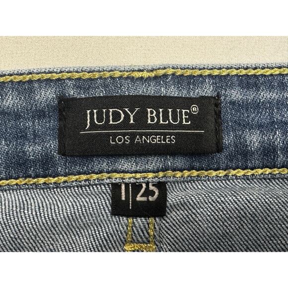 Judy Blue Women's Boyfriend Fit Blue Stretch Denim Jeans - Size 1 (27x27) - Picture 4 of 6